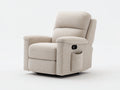 Poltrona reclinabile in tessuto beige chiaro 89x86x103 cm per soggiorno - funzione relax manuale - design moderno