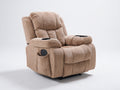 Poltrona reclinabile in tessuto velluto a coste marrone chiaro 96x92x106 cm per soggiorno - funzione relax manuale - design moderno
