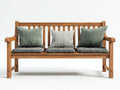 Panche da giardino in legno 170x58x88 cm - marrone chiaro-grigio - per esterno stile naturale con braccioli