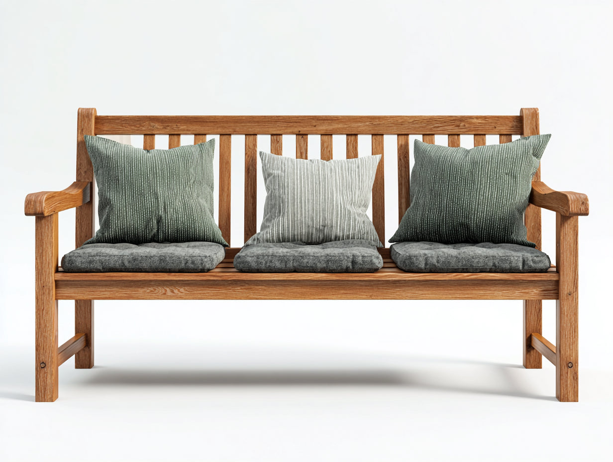 Panche da giardino in legno 170x58x88 cm - marrone chiaro-grigio - per esterno stile naturale con braccioli