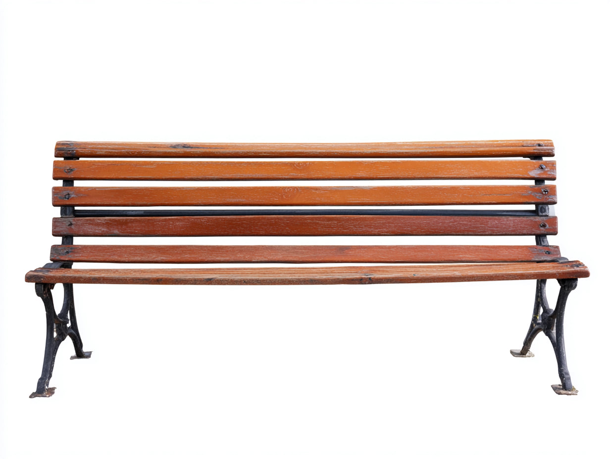 Panche da giardino in legno e metallo 150x48x80 cm - marrone aranciato-nero - per esterno stile vintage