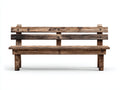 Panche da giardino in legno marrone 180x54x80 cm - per esterni - stile rustico