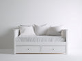 Divano letto in legno 198x92x82 cm - bianco - adatto per camera da letto stile moderno con cassetti