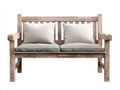 Panche da giardino in legno grigio con cuscini 160x60x86 cm - per esterni - stile classico
