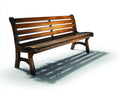 Panche da giardino in legno marrone 180x55x85 cm - per esterni - stile classico