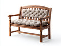 Panche da giardino in legno marrone con cuscini 175x62x92 cm - per esterni - stile classico