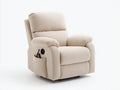 Poltrona reclinabile in tessuto beige chiaro 90x88x104 cm per soggiorno - funzione relax manuale - design contemporaneo