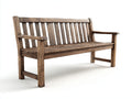 Panche da giardino in legno marrone grigio 180x58x86 cm - per esterni - stile rustico