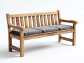 Panche da giardino in legno 165x60x88 cm - legno chiaro-grigio - per esterno stile naturale con braccioli