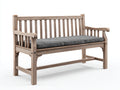 Panche da giardino in legno grigio con cuscino 180x60x90 cm - per esterni - stile classico