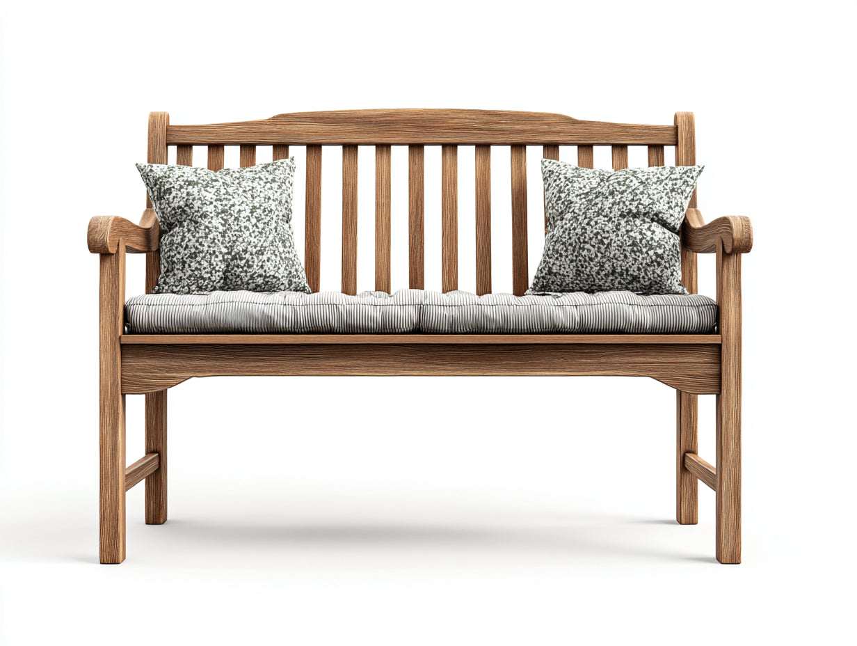 Panche da giardino in legno 150x56x87 cm - marrone chiaro-grigio - per esterno stile classico con braccioli
